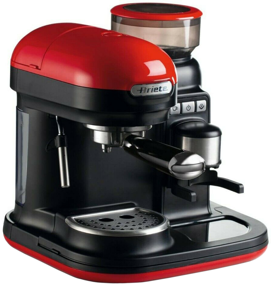  4 - Ріжкова кавоварка еспресо Ariete 1318 Espresso Moderna Red (1318/00)